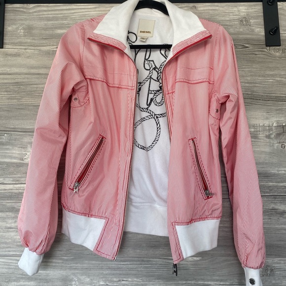 Diesel women’s striped windbreaker jacket - Picture 8 of 10